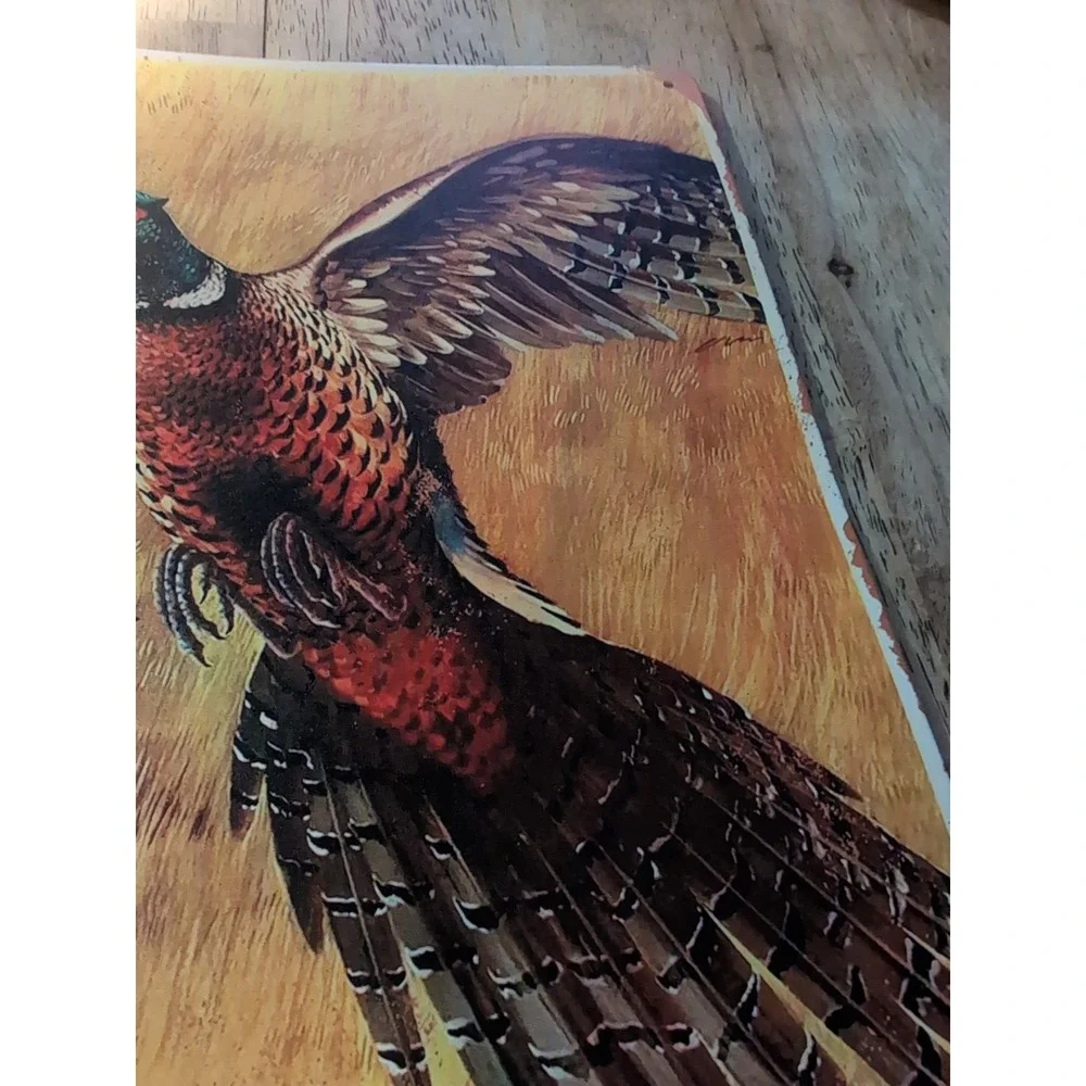 Western Winchester Pheasant-Steel Decor Sign‎ 12x8 See Pics For Slight Dents